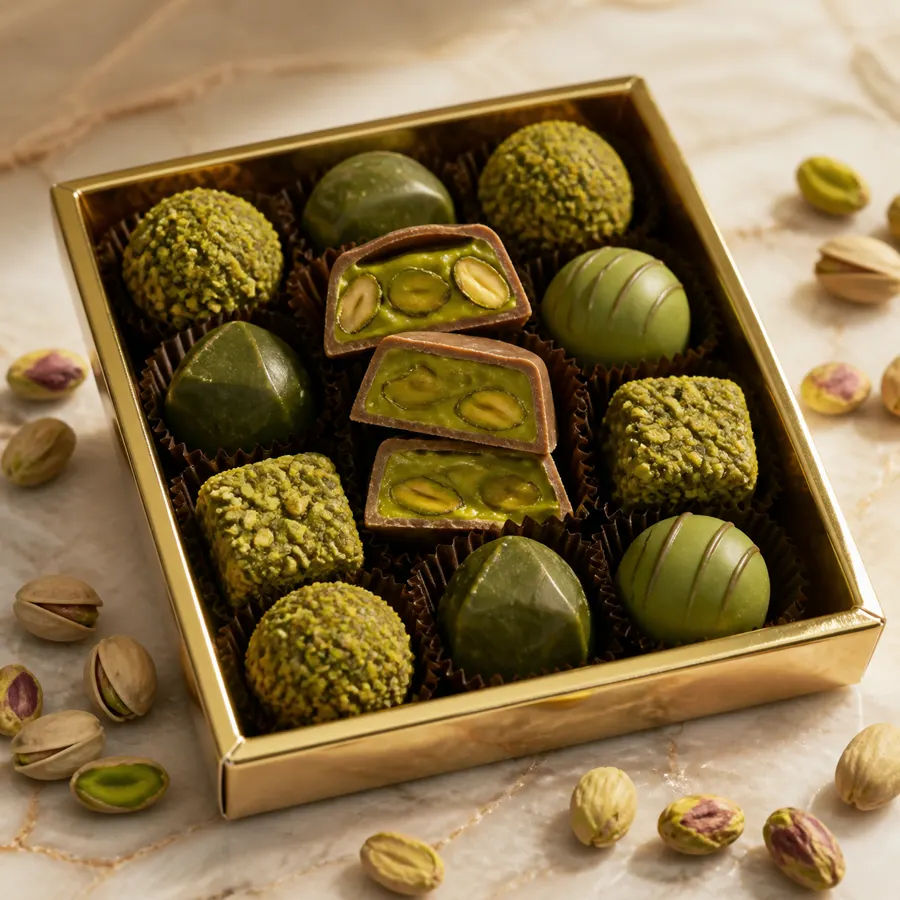 Golden Pistachio Pralines